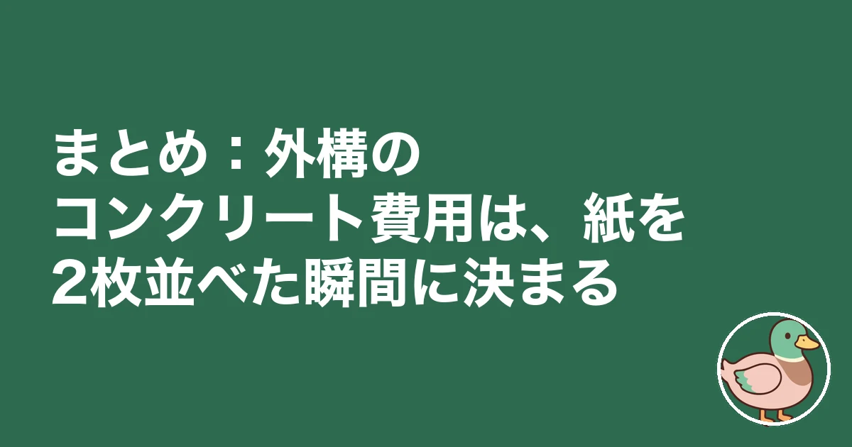 外構 コンクリート 費用｜まとめ：外構のコンクリート費用は、紙を2枚並べた瞬間に決まる