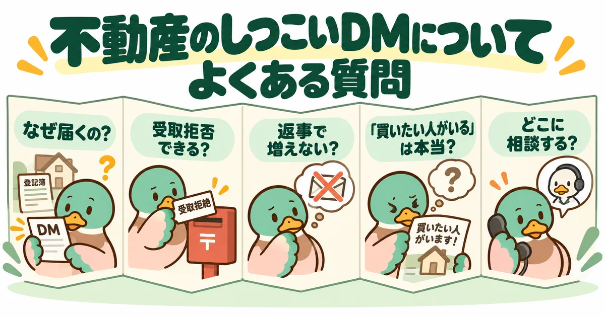 不動産DMの受取拒絶や停止依頼について、よくある疑問を整理するあいみつ。