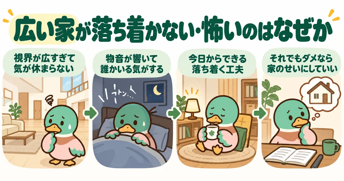 広い家で感じる不安や落ち着かなさを考えるあいみつ。