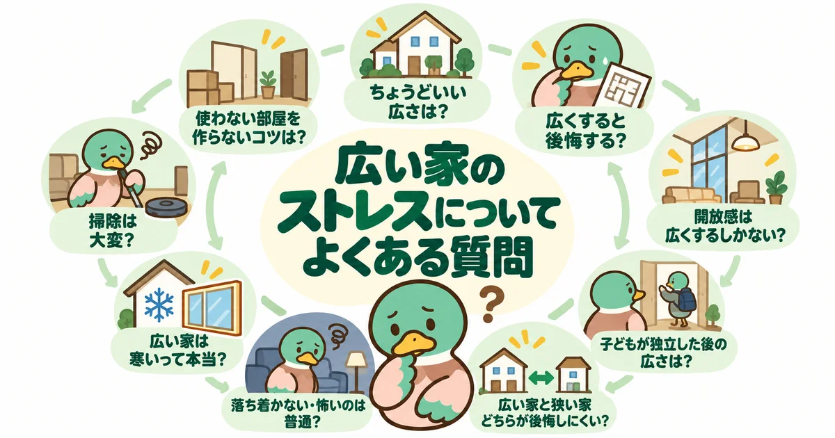 広い家のストレスについて疑問を整理するあいみつ。