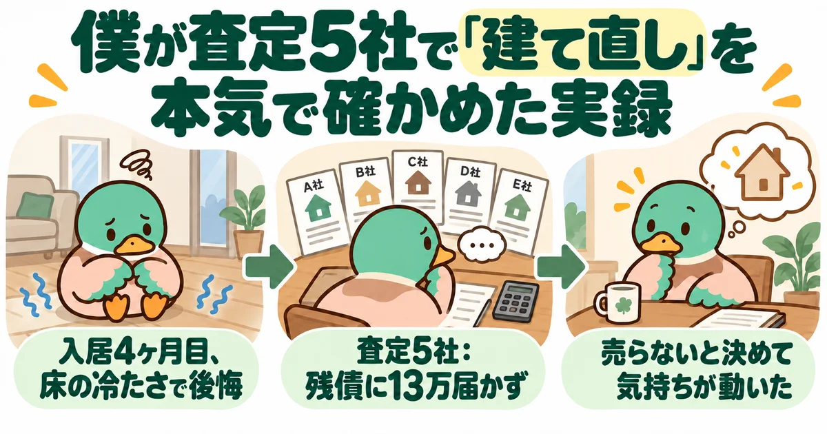 五社の査定を取り、住み替えの可能性を確かめるあいみつ。
