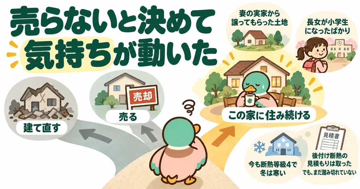 今の家を売らずに暮らすと決めたあいみつ。