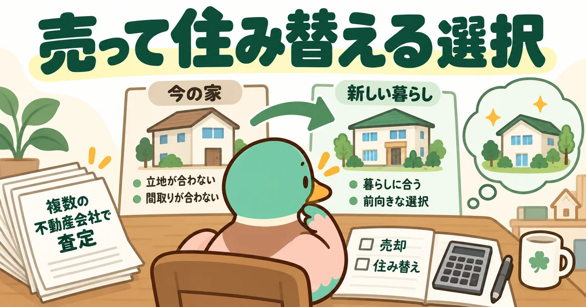 売却して住み替える方法を検討するあいみつ。