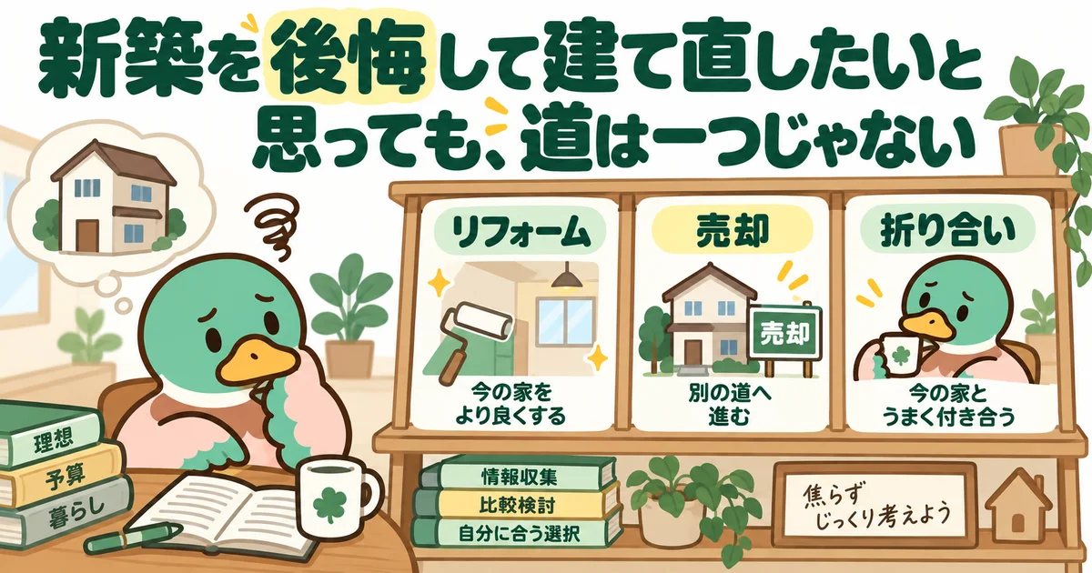 建て直し以外にもある住まいの選択肢を見渡すあいみつ。