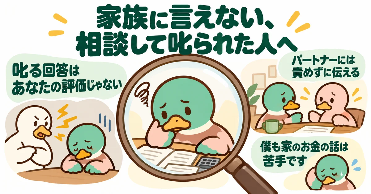 家の悩みを家族に話せず困っているあいみつ。