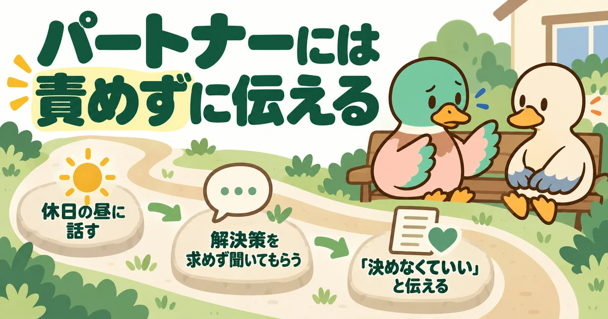 相手を責めずに住まいの悩みを伝えるあいみつ。