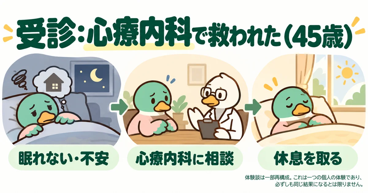 心療内科で相談した四十五歳のカモ。