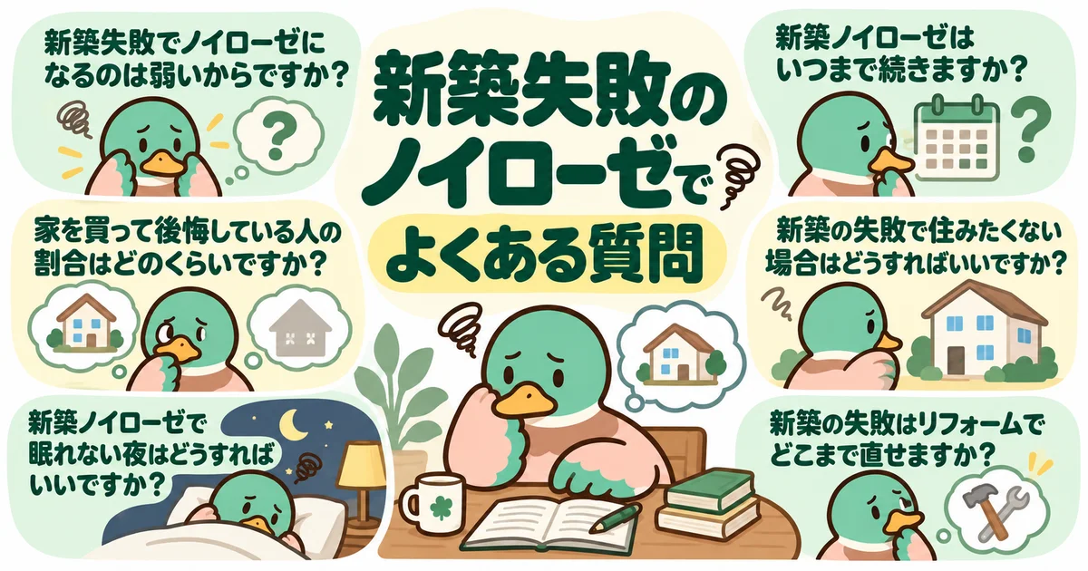 新築の後悔と心の不調についての疑問を整理するあいみつ。