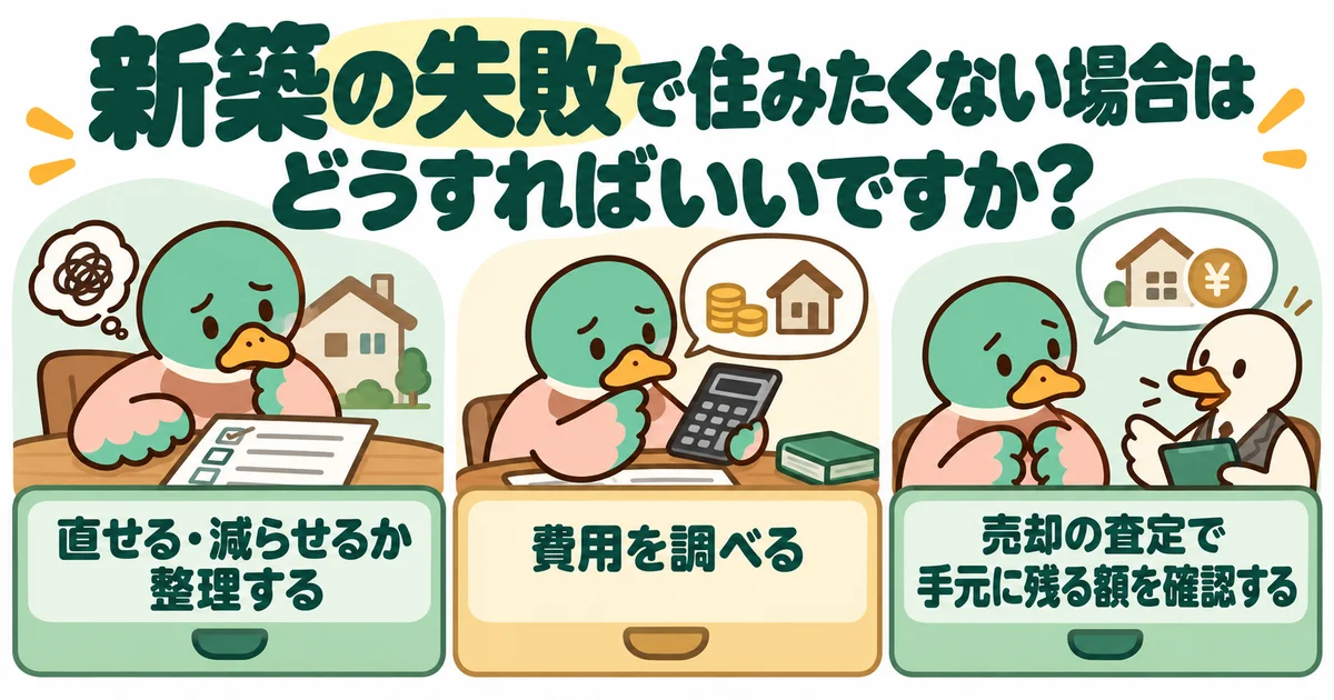 新居に住みたくないと感じたときの選択肢を考えるあいみつ。