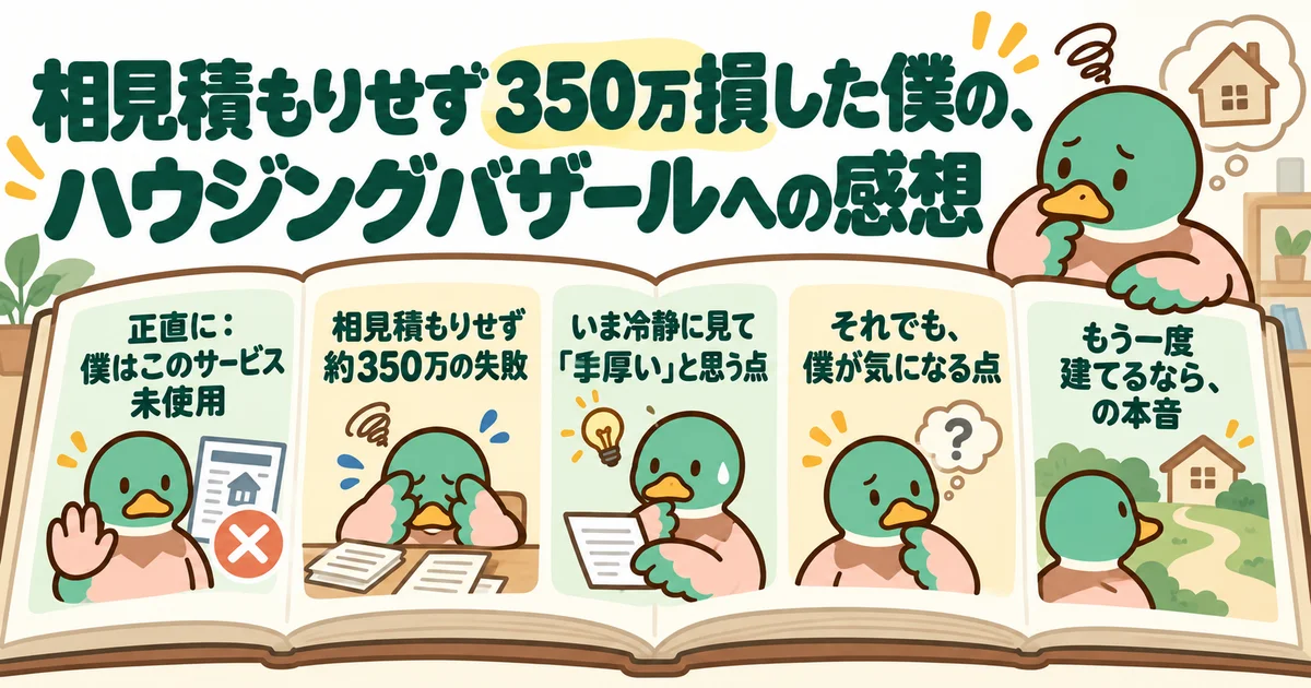 相見積もりをせず後悔した経験から、未使用のサービスを評価するあいみつ。