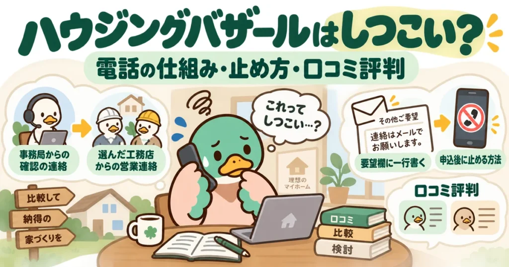着信に不安を感じるあいみつと、連絡の仕組み、希望の伝え方、口コミの確認を示す図。