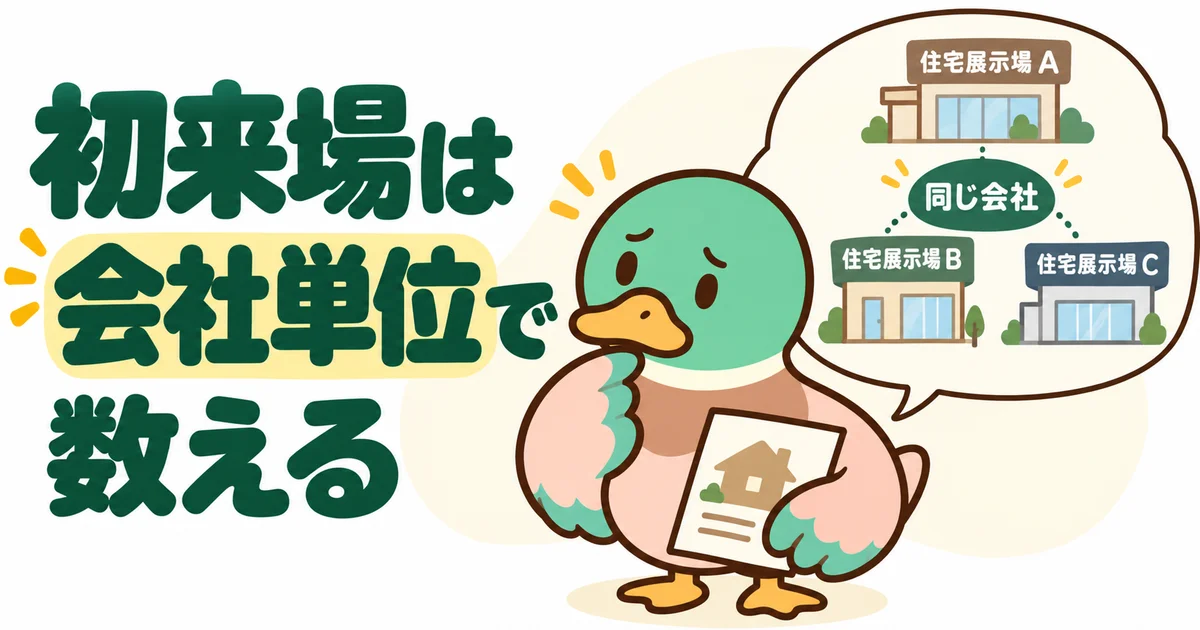別の展示場でも同じ会社への来場歴を確認するあいみつ。