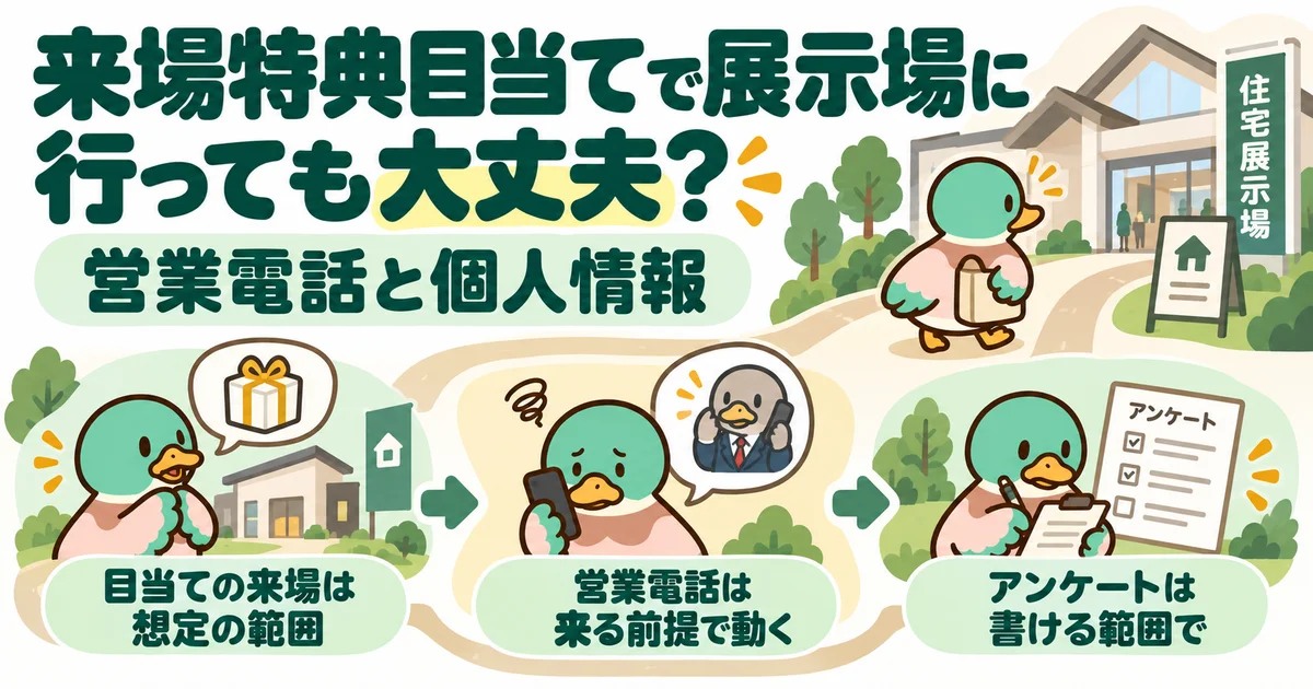 来場特典、営業連絡、個人情報について考えるあいみつ。