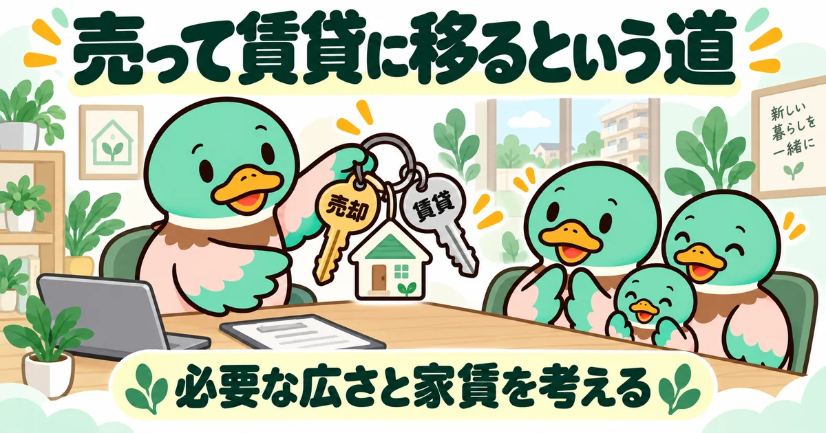 売却と賃貸の鍵を使い、住まいの選択肢を考えるあいみつ。