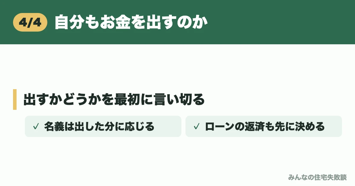自分もお金を出すのか