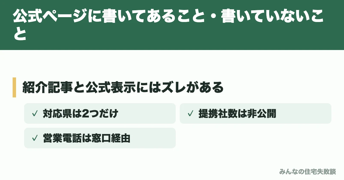 公式ページに書いてあること・書いていないこと