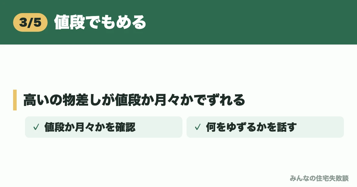 値段でもめる
