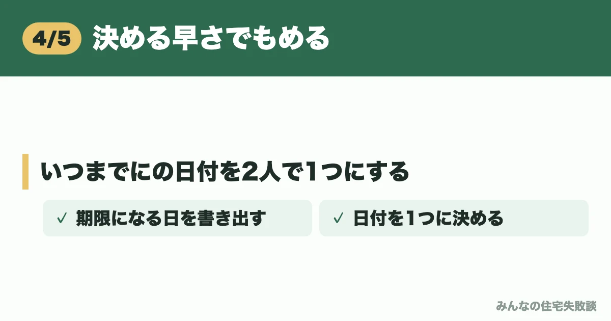 決める早さでもめる