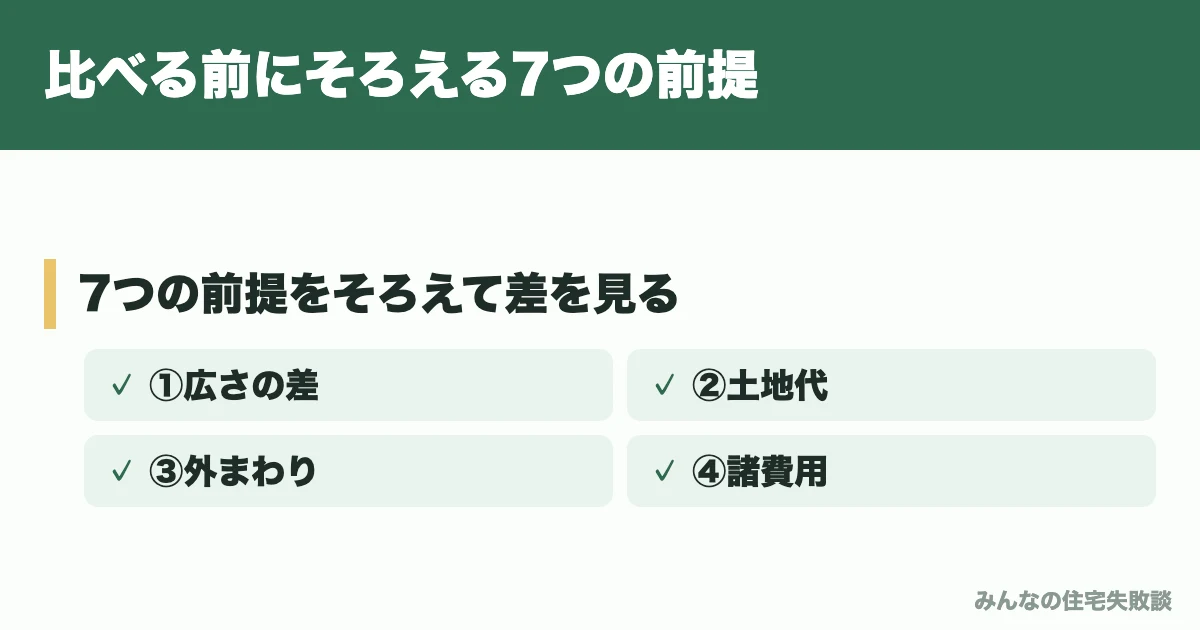 比べる前にそろえる7つの前提