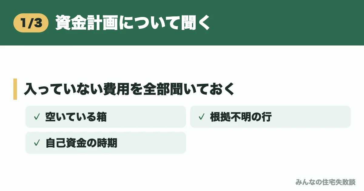資金計画について聞く