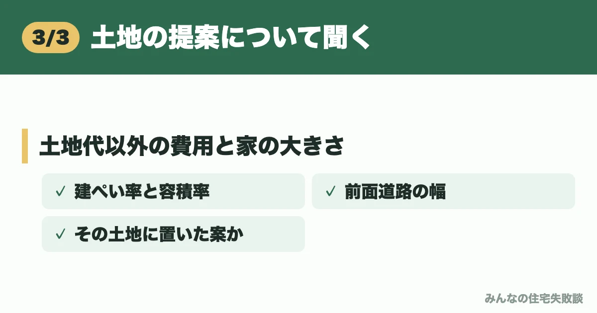 土地の提案について聞く