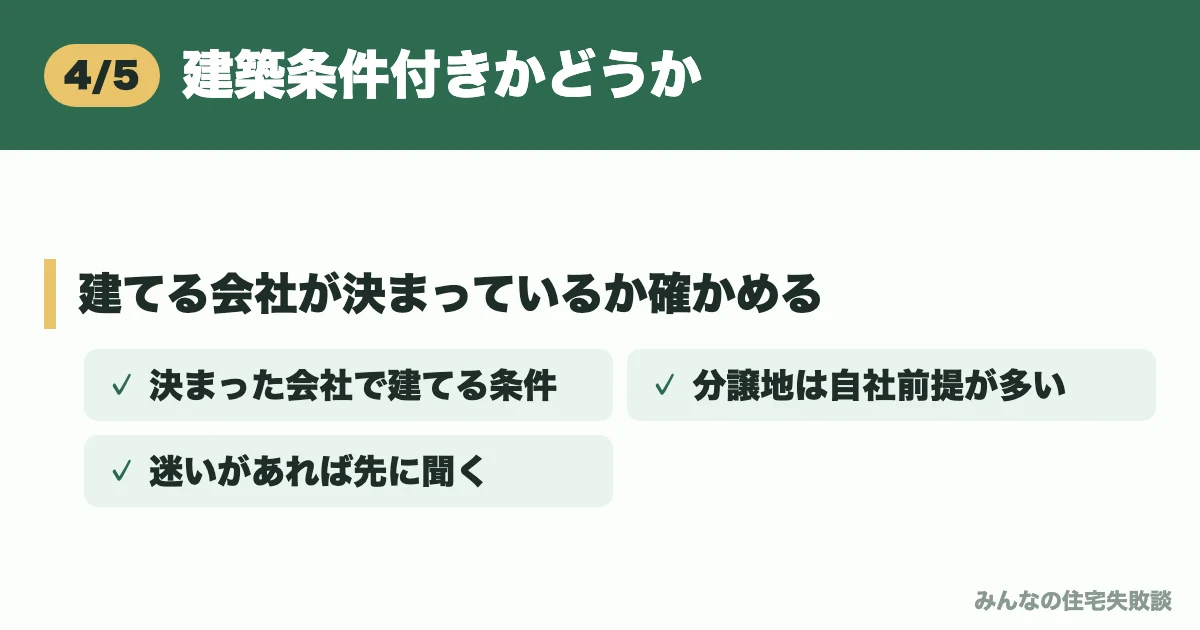 建築条件付きかどうか